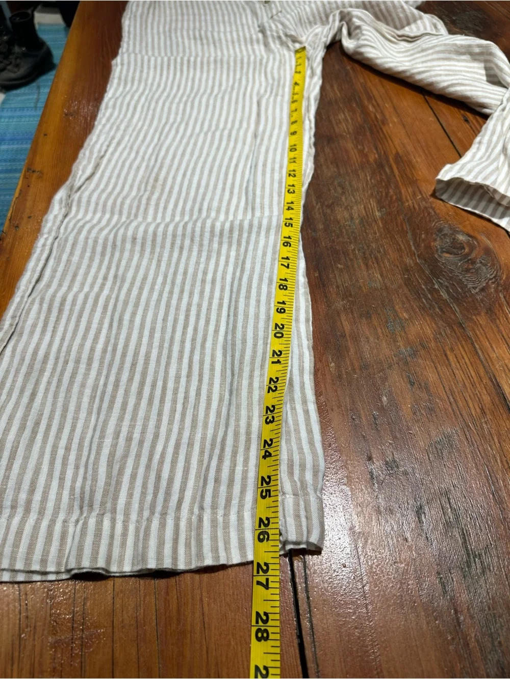 Mango MNG Linen Overalls, Cream Stripe, Women's Sm